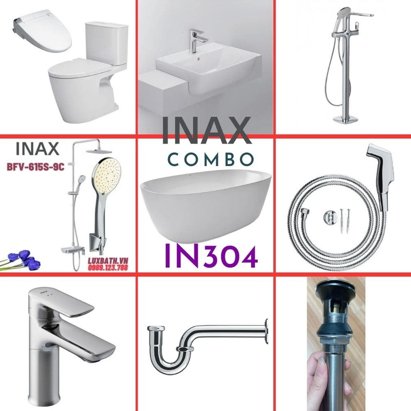 Combo thiết bị vệ sinh Inax IN304