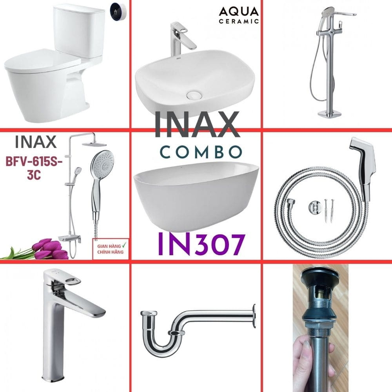 Combo thiết bị vệ sinh Inax IN307