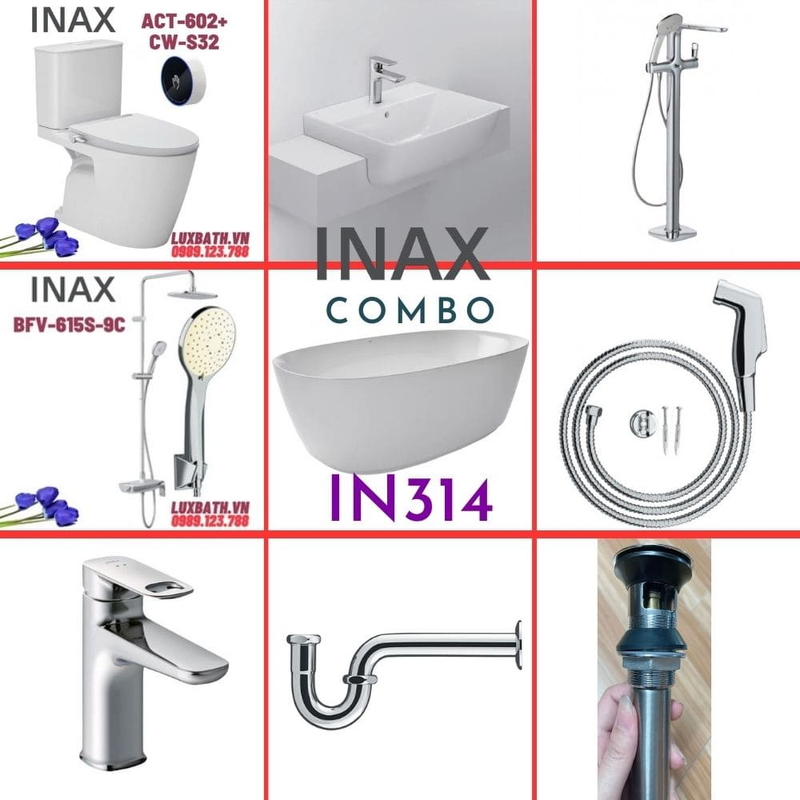 Combo thiết bị vệ sinh Inax IN314