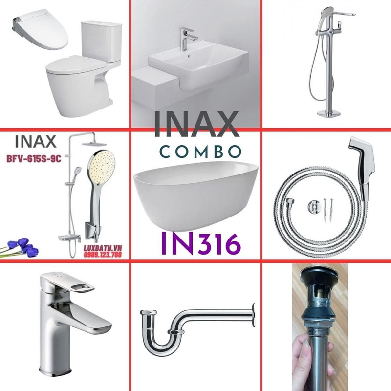 Combo thiết bị vệ sinh Inax IN316