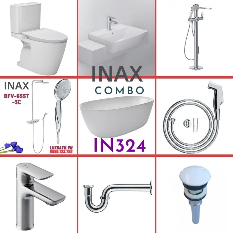 Combo thiết bị vệ sinh Inax IN324