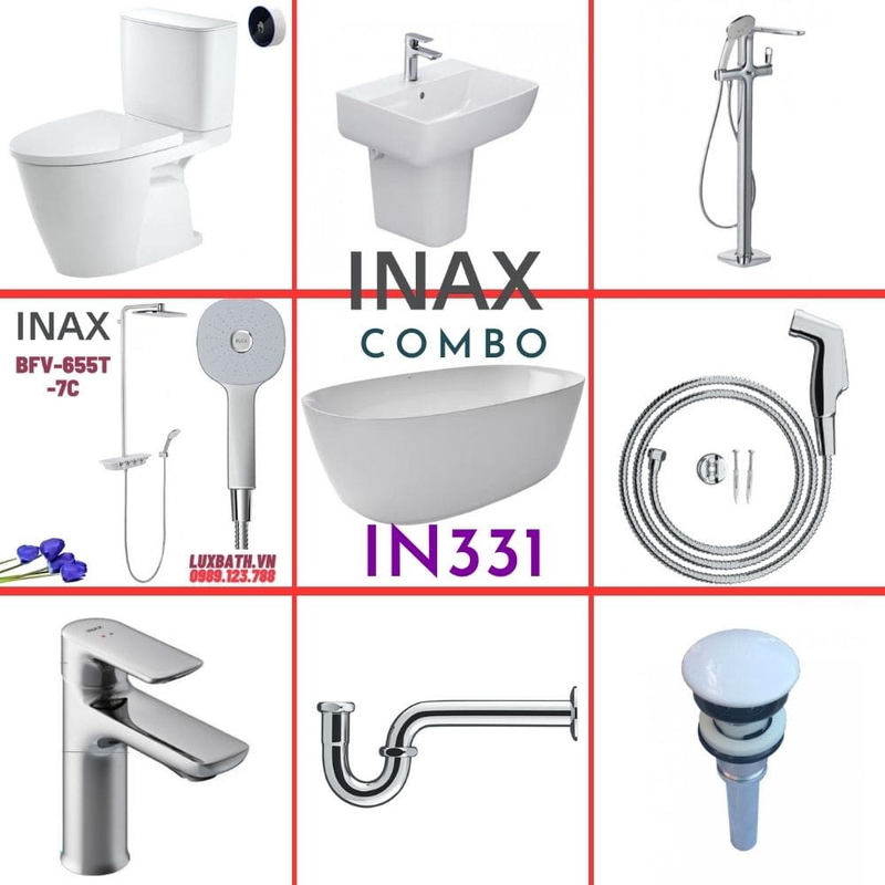Combo thiết bị vệ sinh Inax IN331