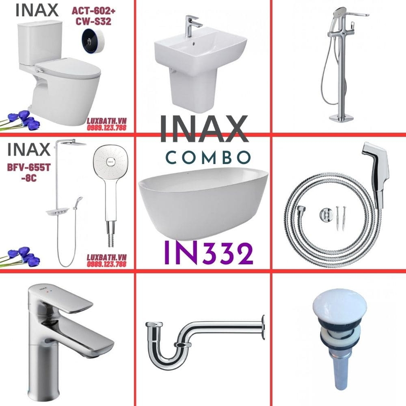 Combo thiết bị vệ sinh Inax IN332