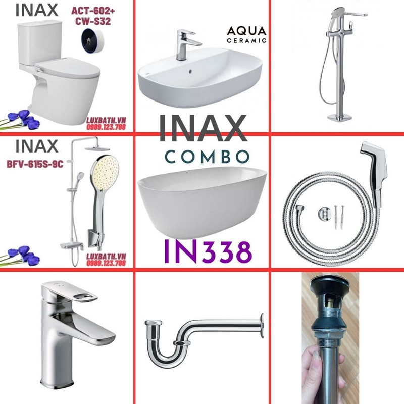 Combo thiết bị vệ sinh Inax IN338