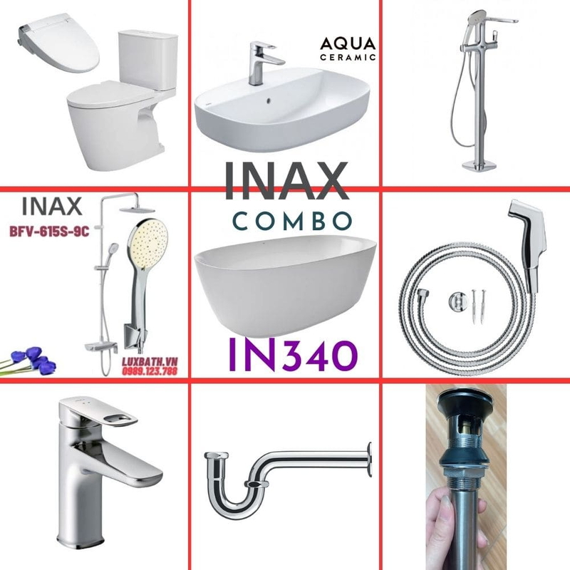 Combo thiết bị vệ sinh Inax IN340