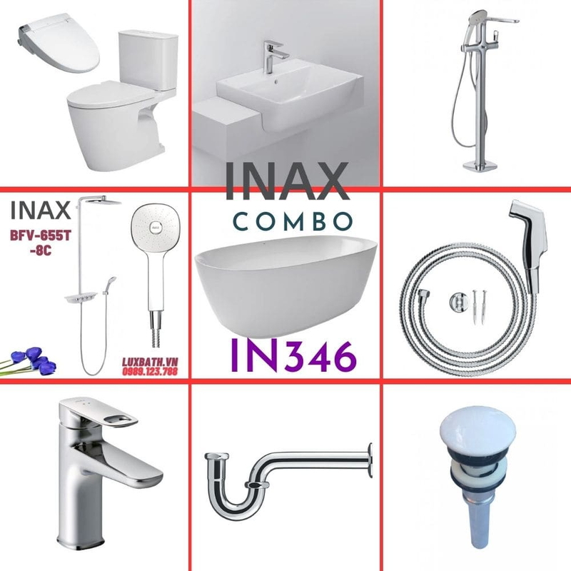 Combo thiết bị vệ sinh Inax IN346