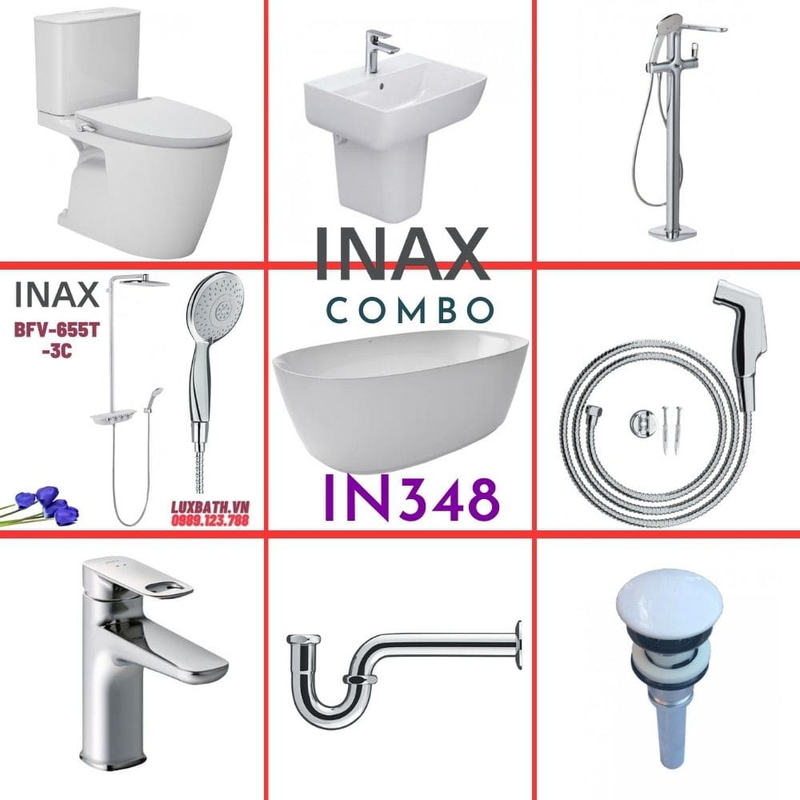 Combo thiết bị vệ sinh Inax IN348