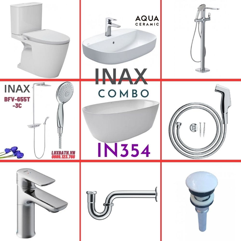 Combo thiết bị vệ sinh Inax IN354
