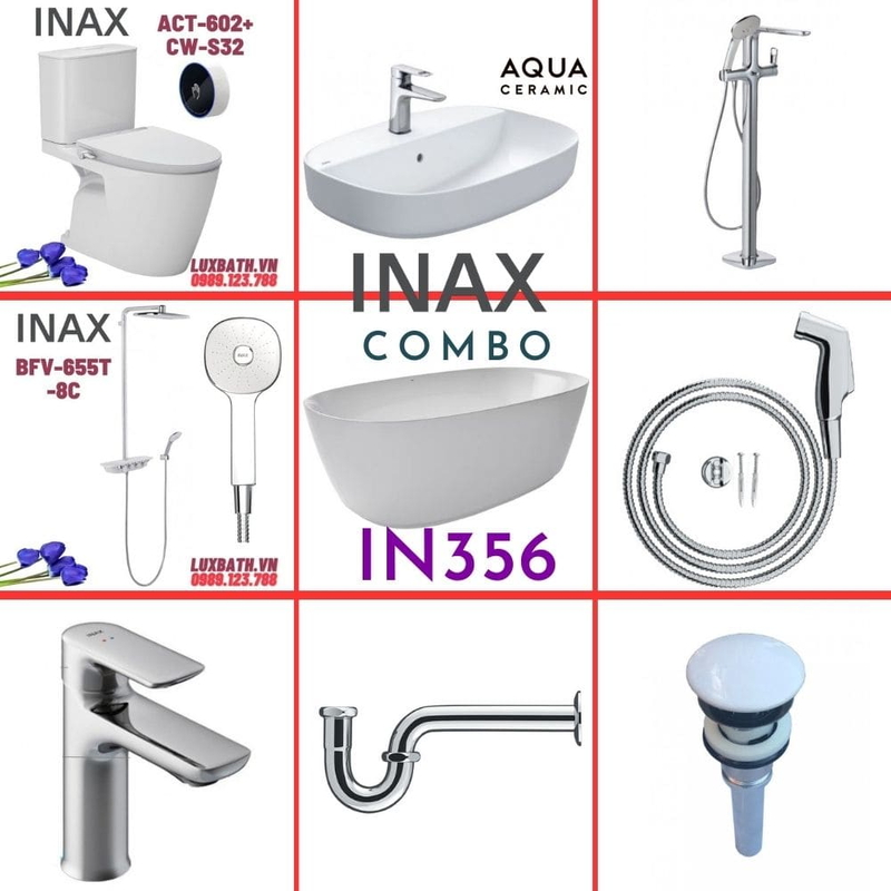 Combo thiết bị vệ sinh Inax IN356