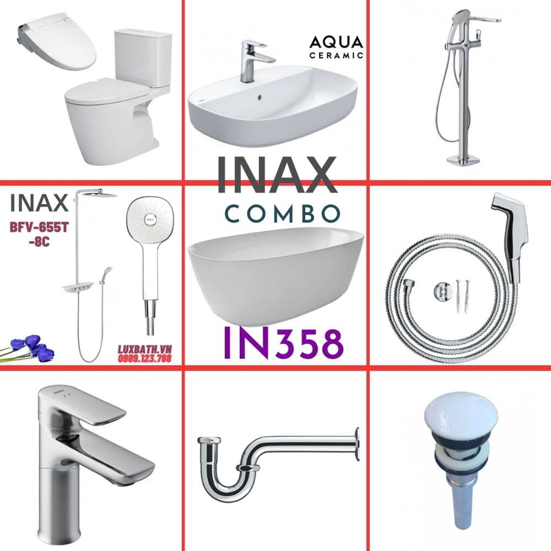 Combo thiết bị vệ sinh Inax IN358