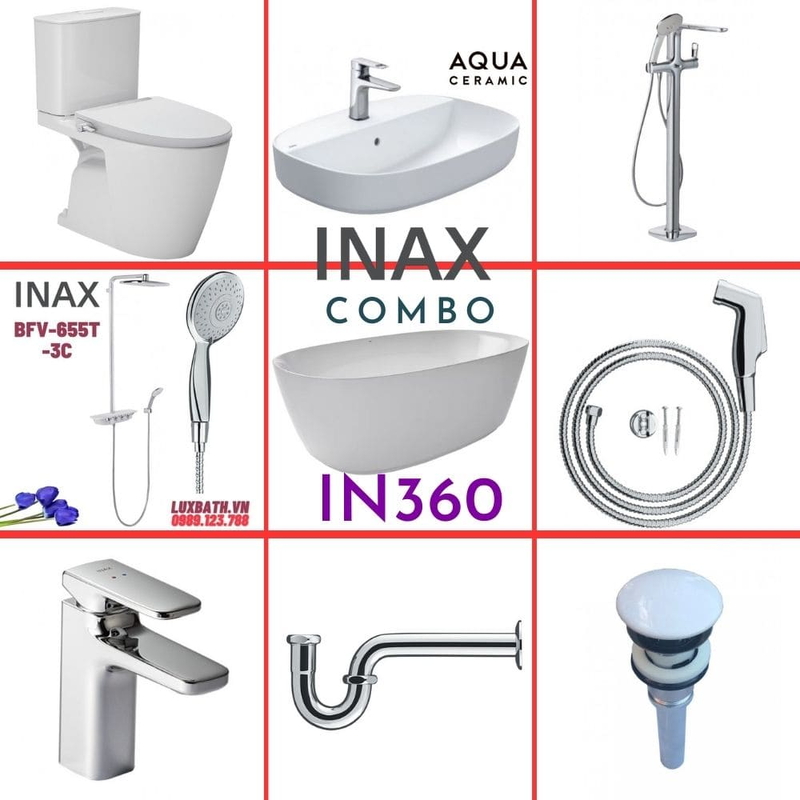 Combo thiết bị vệ sinh Inax IN360
