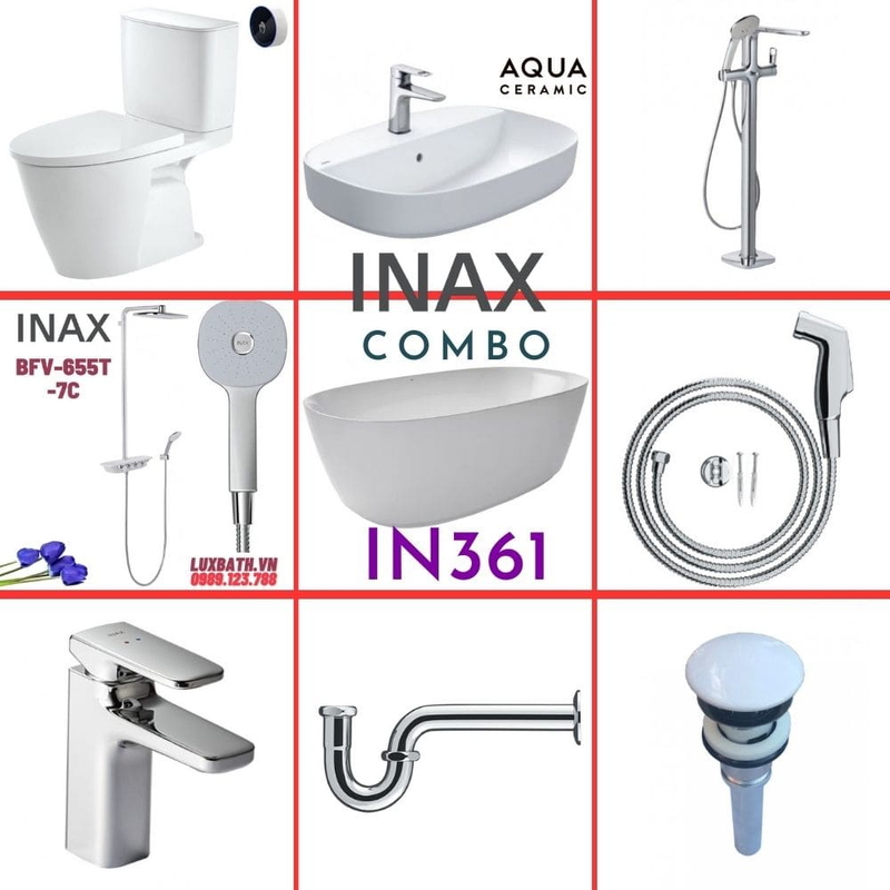 Combo thiết bị vệ sinh Inax IN361