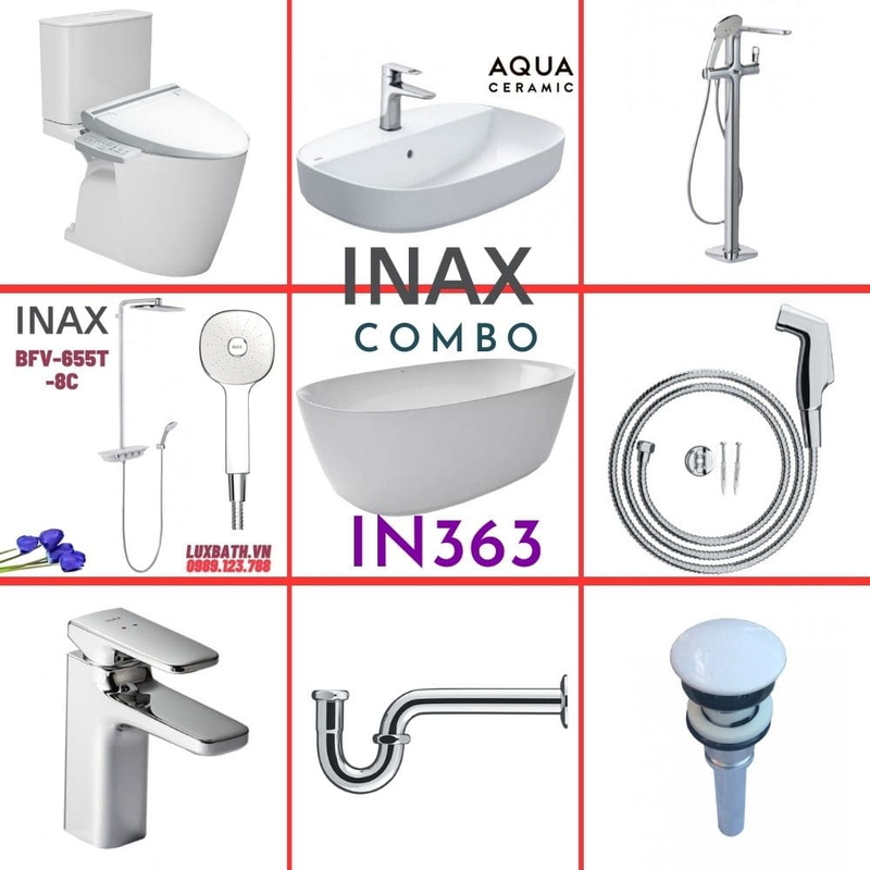 Combo thiết bị vệ sinh Inax IN363