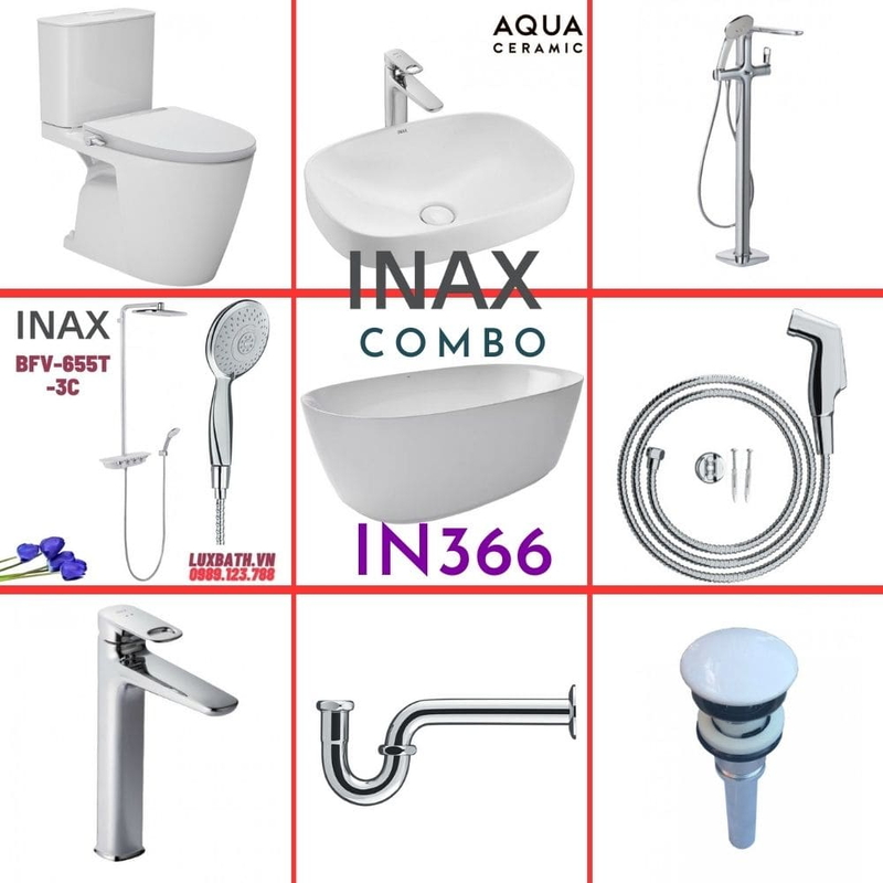 Combo thiết bị vệ sinh Inax IN366