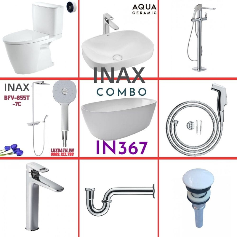 Combo thiết bị vệ sinh Inax IN367