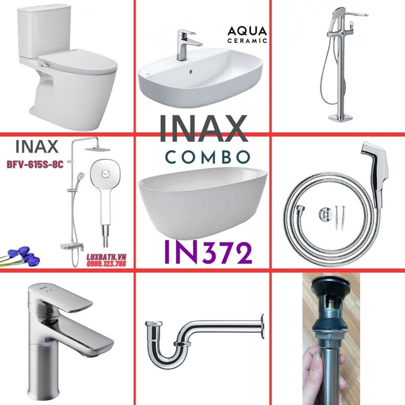 Combo thiết bị vệ sinh Inax IN372