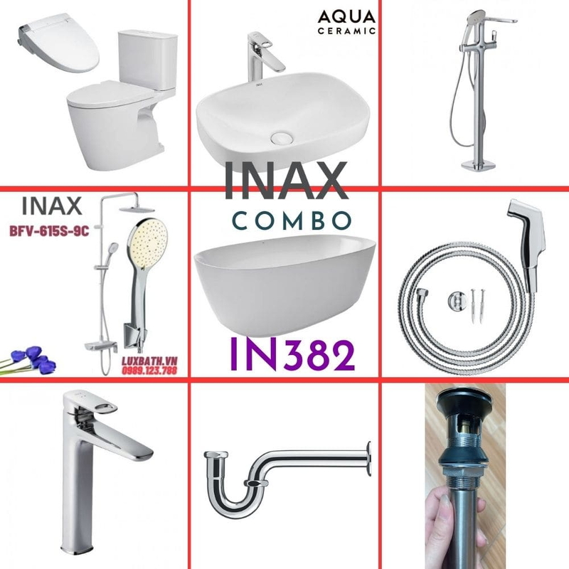 Combo thiết bị vệ sinh Inax IN382