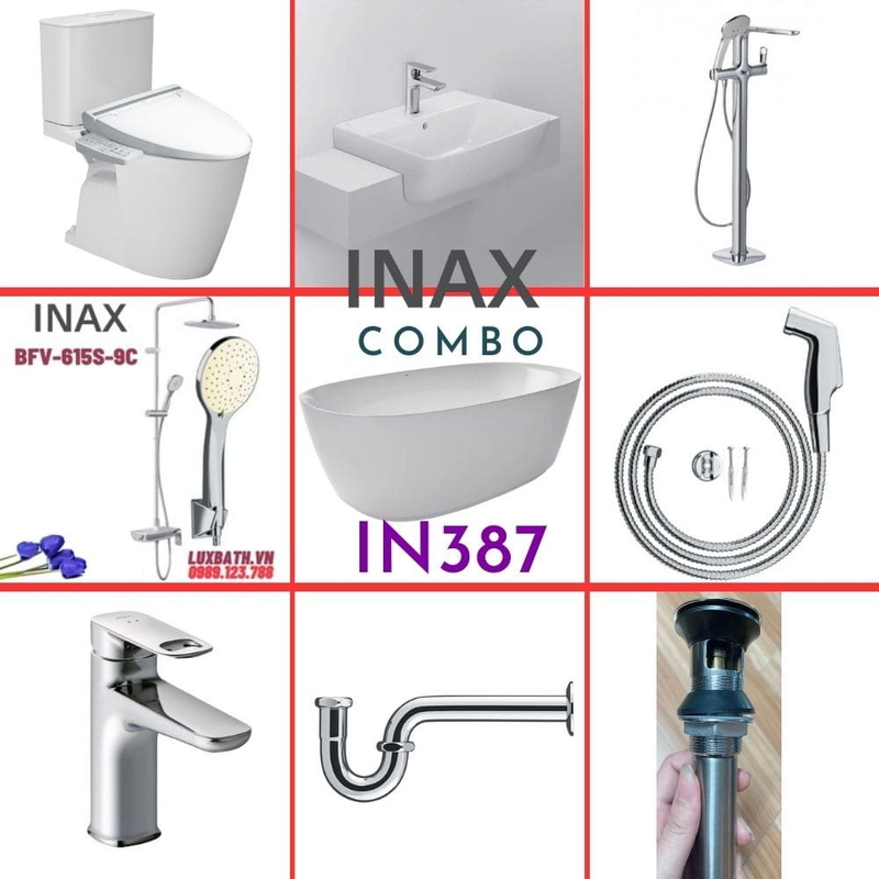 Combo thiết bị vệ sinh Inax IN387