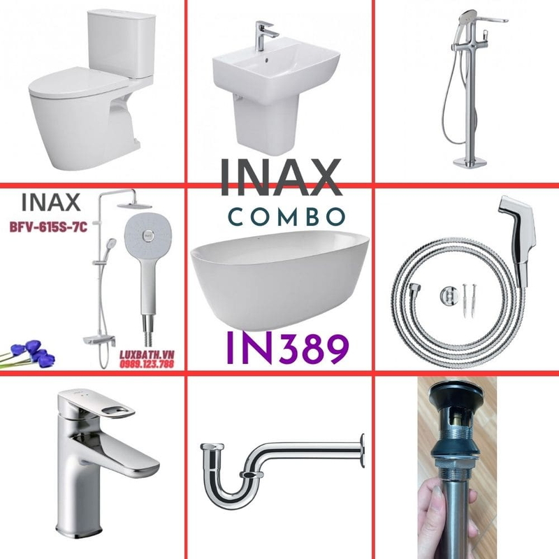 Combo thiết bị vệ sinh Inax IN389