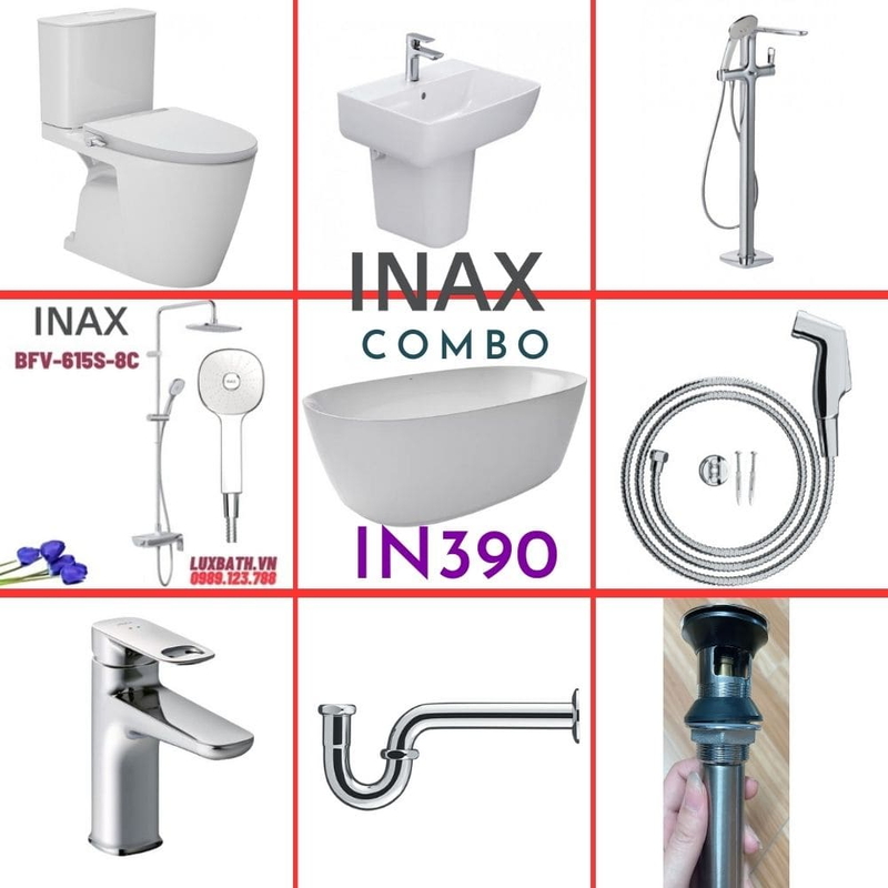 Combo thiết bị vệ sinh Inax IN390