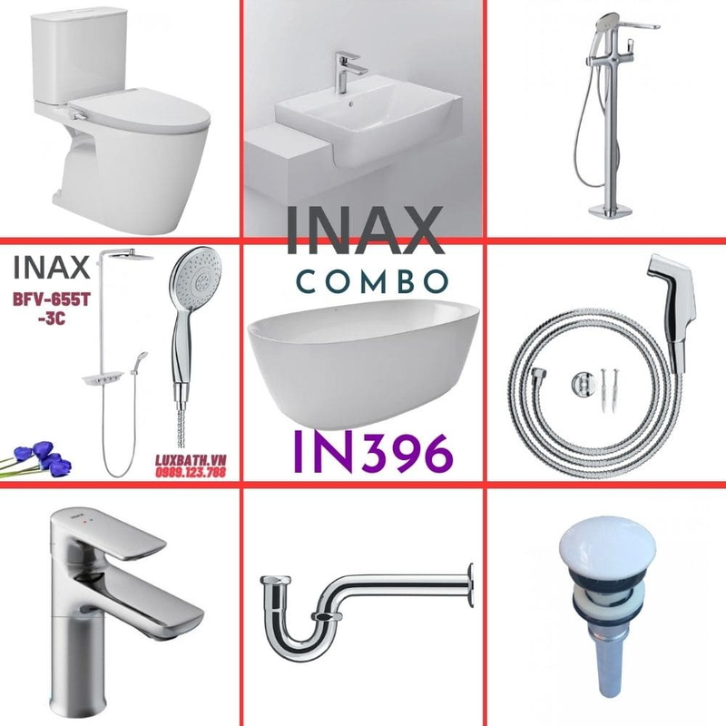 Combo thiết bị vệ sinh Inax IN396