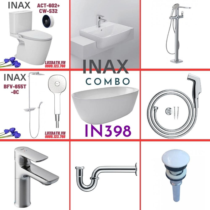 Combo thiết bị vệ sinh Inax IN398