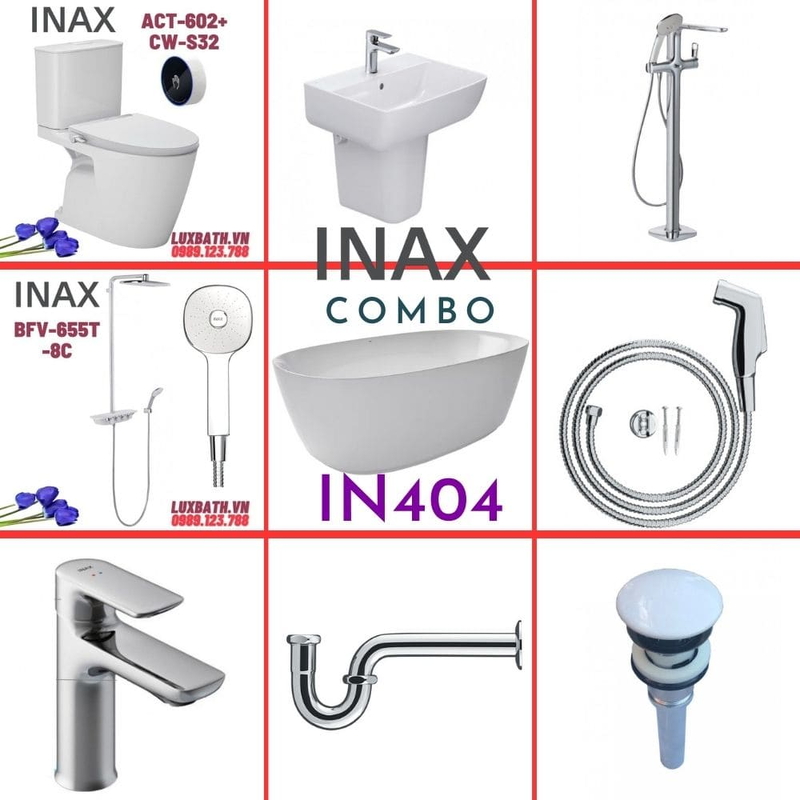 Combo thiết bị vệ sinh Inax IN404