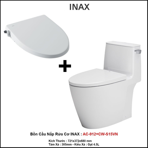 Bồn cầu 1 khối Inax AC-912+CW-S15VN