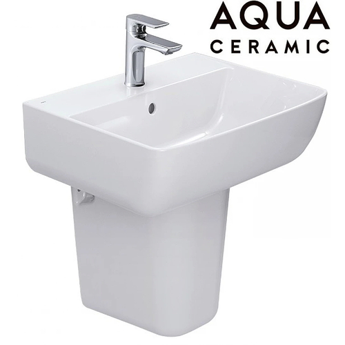 Chậu rửa lavabo inax AL-312V+L-298VC treo tường chân ngắn