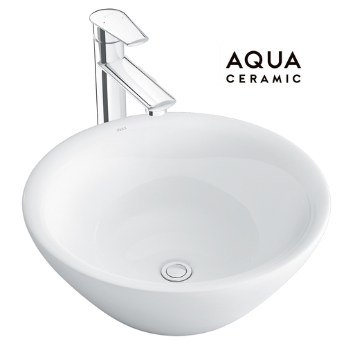 Chậu rửa lavabo đặt bàn Inax AL-445V men Aqua Ceramic
