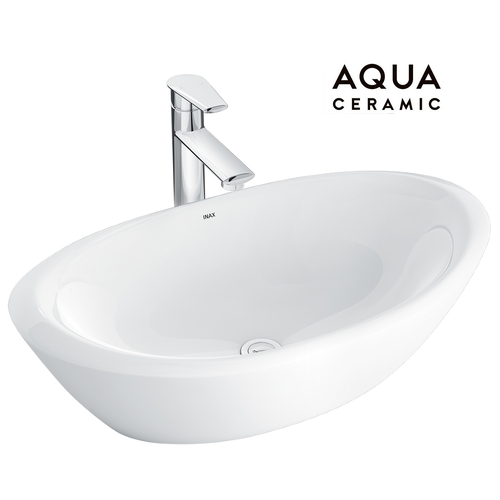 Chậu rửa lavabo đặt bàn Inax AL-465V men Aqua Ceramic