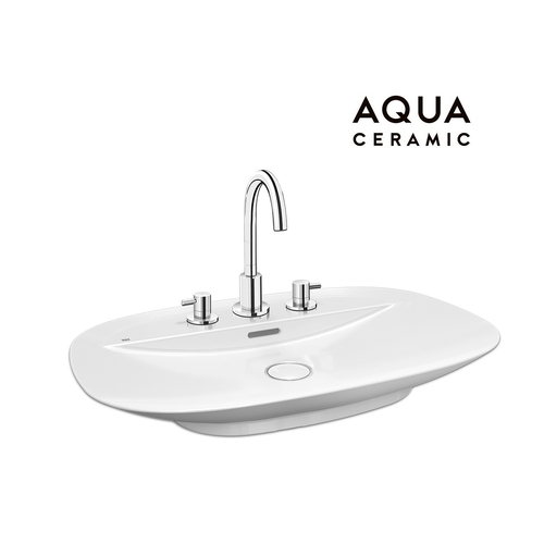 Chậu rửa lavabo đặt bàn Inax AL-S640VFC men Aqua Ceramic
