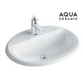 Chậu rửa lavabo Inax AL-2395VFC dương vành men Aqua Ceramic