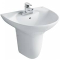 Chậu rửa lavabo inax L-288V+L-288VC treo tường chân ngắn
