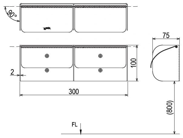 Lô giấy vệ sinh đôi Inax CFV-11W