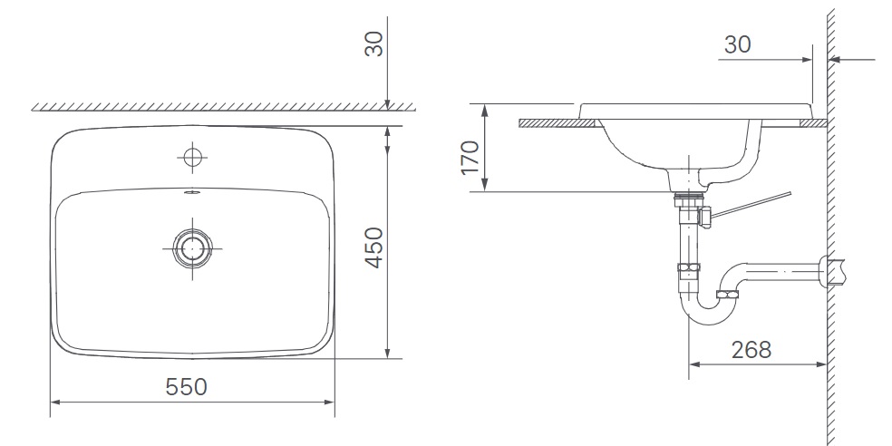 Bản vẽ bồn rửa mặt lavabo Inax AL-2398V