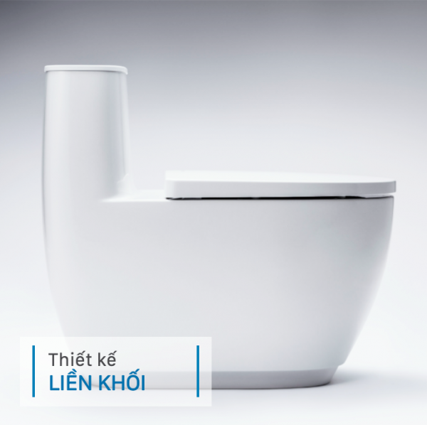 Bồn cầu INAX AC-1052VN góc nghiêng thể hiện thiết kế liền khối