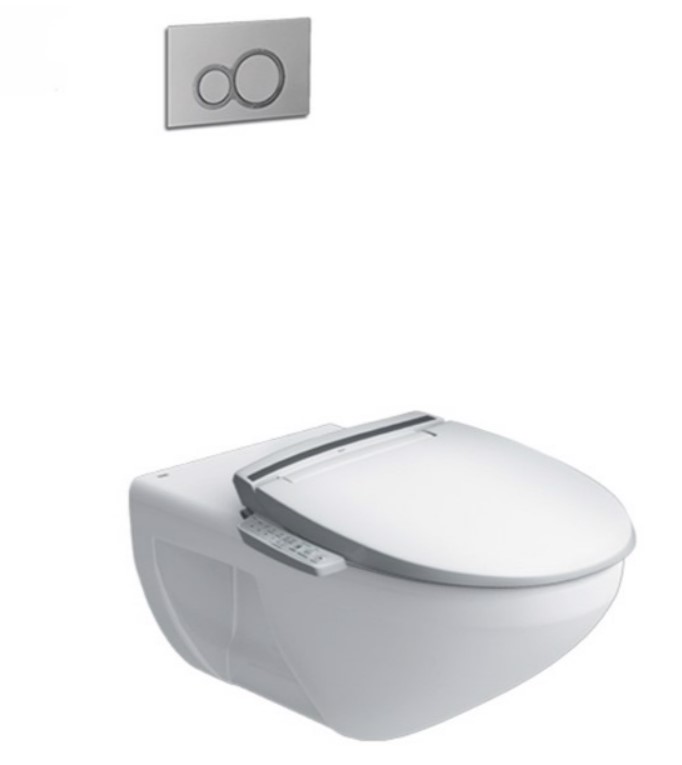 Thiết kế bồn cầu INAX AC-23P+CW-KB22AVN giúp phòng tắm gọn gàng và dễ vệ sinh Bồn cầu treo tường INAX AC-23P+CW-KB22AVN với thiết kế gọn cho phòng tắm hiện đại