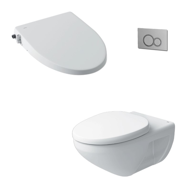 Bồn cầu treo tường INAX AC-23P+CW-S15VN với thiết kế gọn cho phòng tắm hiện đại
