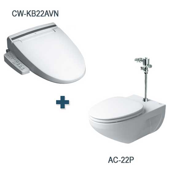 Bồn cầu treo tường Inax AC-22P kết hợp nắp điện tử CW-KB22AVN