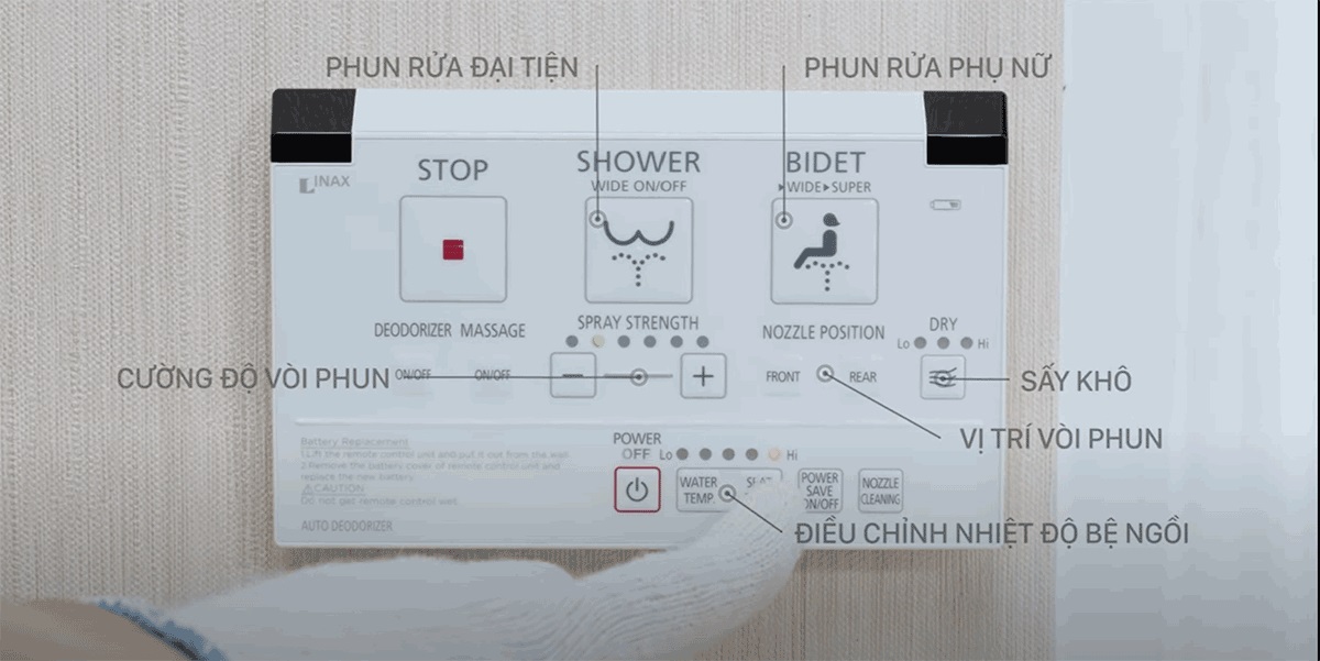 Bồn cầu treo tường nắp điện tử INAX AC-952 + CW-KA22AVN