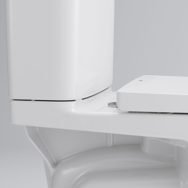 Chi tiết hoàn thiện của bồn cầu INAX AC-602VN với nắp đóng êm Chi tiết két nước và nắp bồn cầu INAX AC-602VN