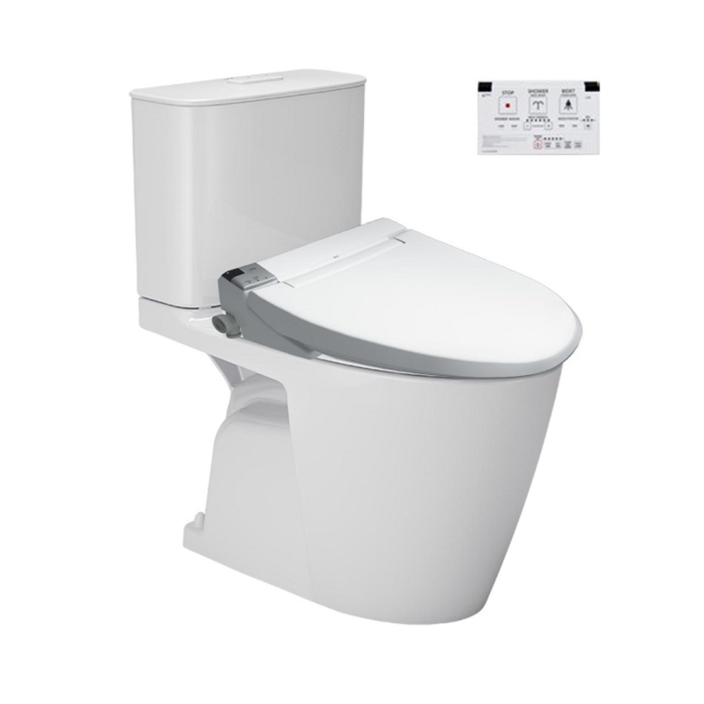 Bồn cầu 2 khối INAX AC-602+CW-KA22AVN có nắp rửa điện tử và điều khiển rời Bồn cầu 2 khối INAX AC-602 kết hợp nắp rửa điện tử CW-KA22AVN