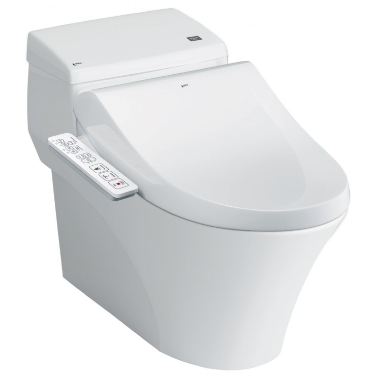Bồn cầu INAX AC-1017R+CW-H18VN thiết kế 1 khối kết hợp nắp điện tử H18 Bồn cầu INAX AC-1017R+CW-H18VN nắp điện tử