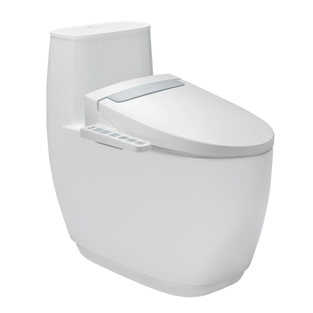 Thiết kế bồn cầu INAX AC-1052+CW-H20VN giúp phòng tắm gọn gàng và tiện nghi Bồn cầu INAX AC-1052+CW-H20VN thiết kế 1 khối kết hợp nắp rửa điện tử