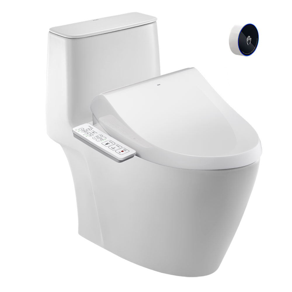 Thiết kế bồn cầu INAX ACT-902+CW-H18VN giúp phòng tắm gọn gàng và tiện nghi hơn Bồn cầu INAX ACT-902+CW-H18VN với thiết kế 1 khối kết hợp nắp rửa điện tử