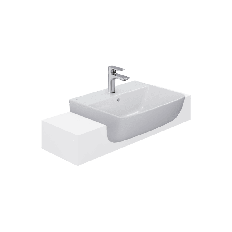 Chậu lavabo INAX AL-345VFC bán âm bàn men Aqua Ceramic