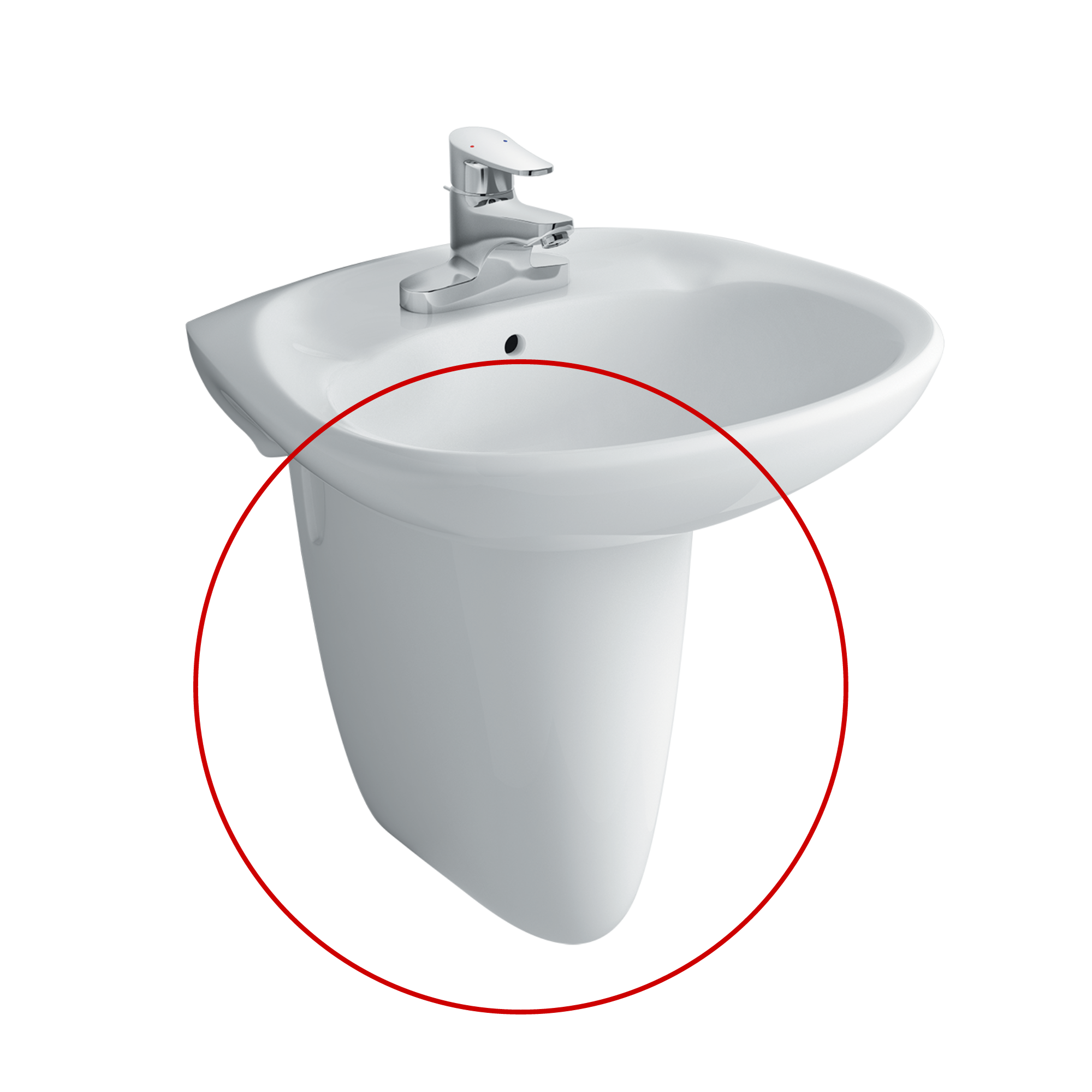 Lavabo Inax L-284V phối chân ngắn L-284VC