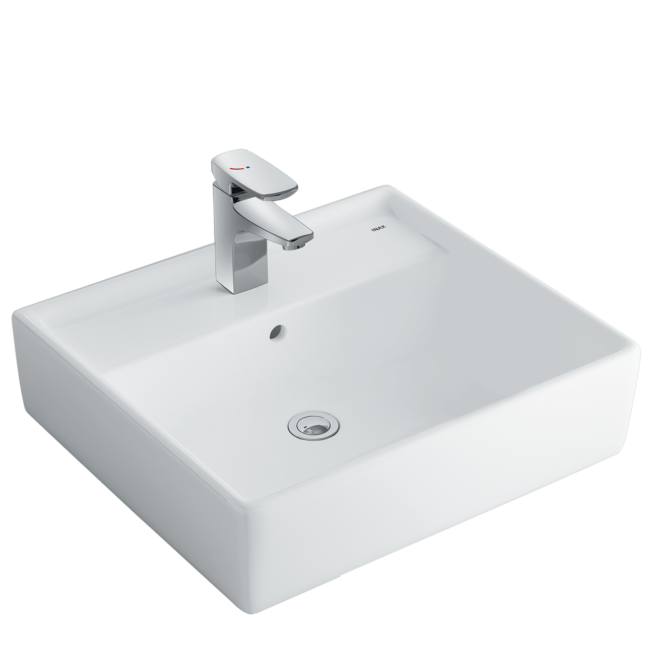 Chậu rửa lavabo dương bàn INAX AL-293VEC 3 lỗ Aqua Ceramic