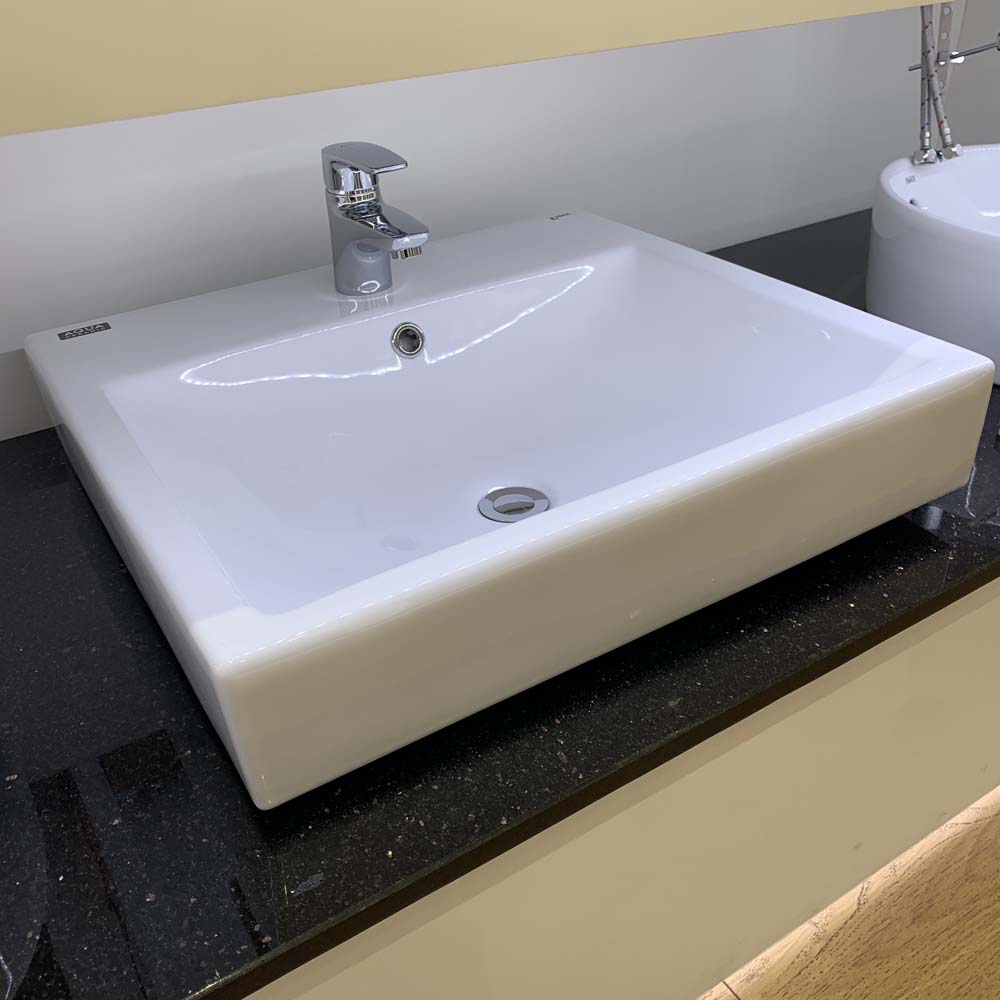 Chậu rửa lavabo Inax AL-536VFC dương bàn men Aqua Ceramic